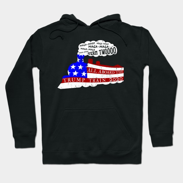 Trump Train 2020 maga reelect donald trump republican Hoodie by RedPillNation